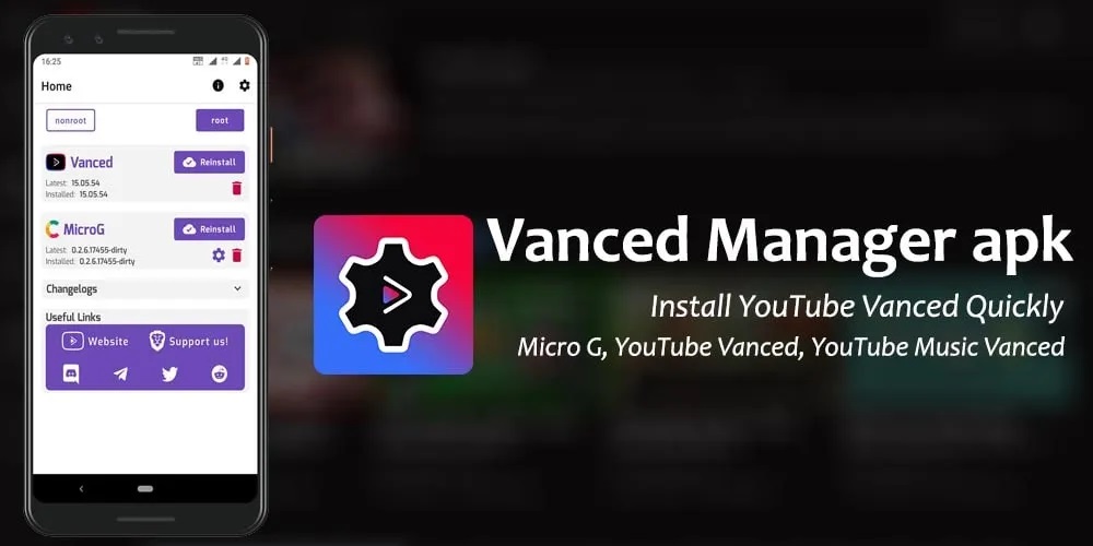 cara menggunakan youtube vanced manager