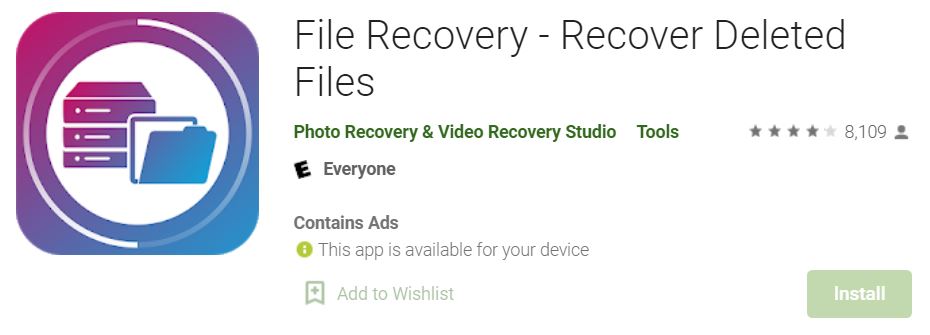 File Recovery – Recover Deleted Files