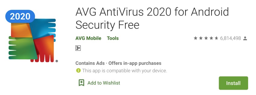 AVG AntiVirus 2020 for Android Terbaik